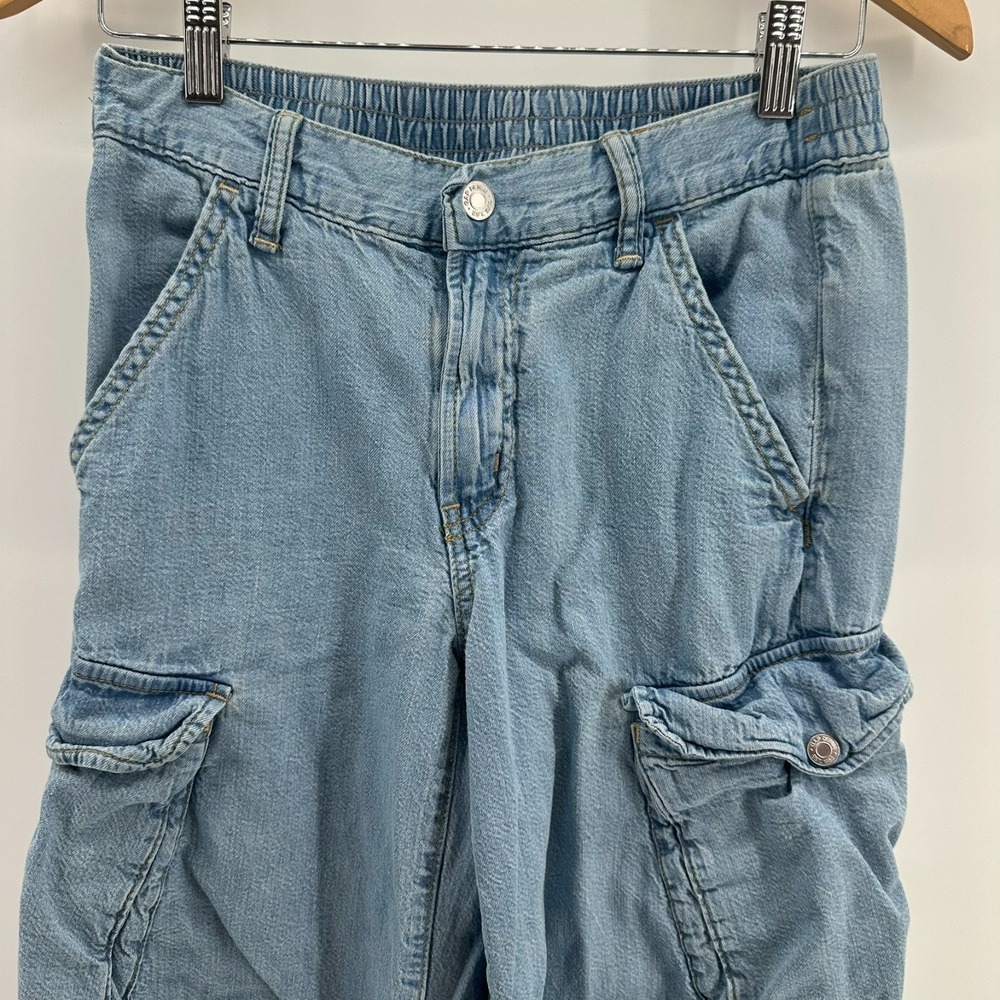 GAP Light Blue High-Rise Cargo Jeans